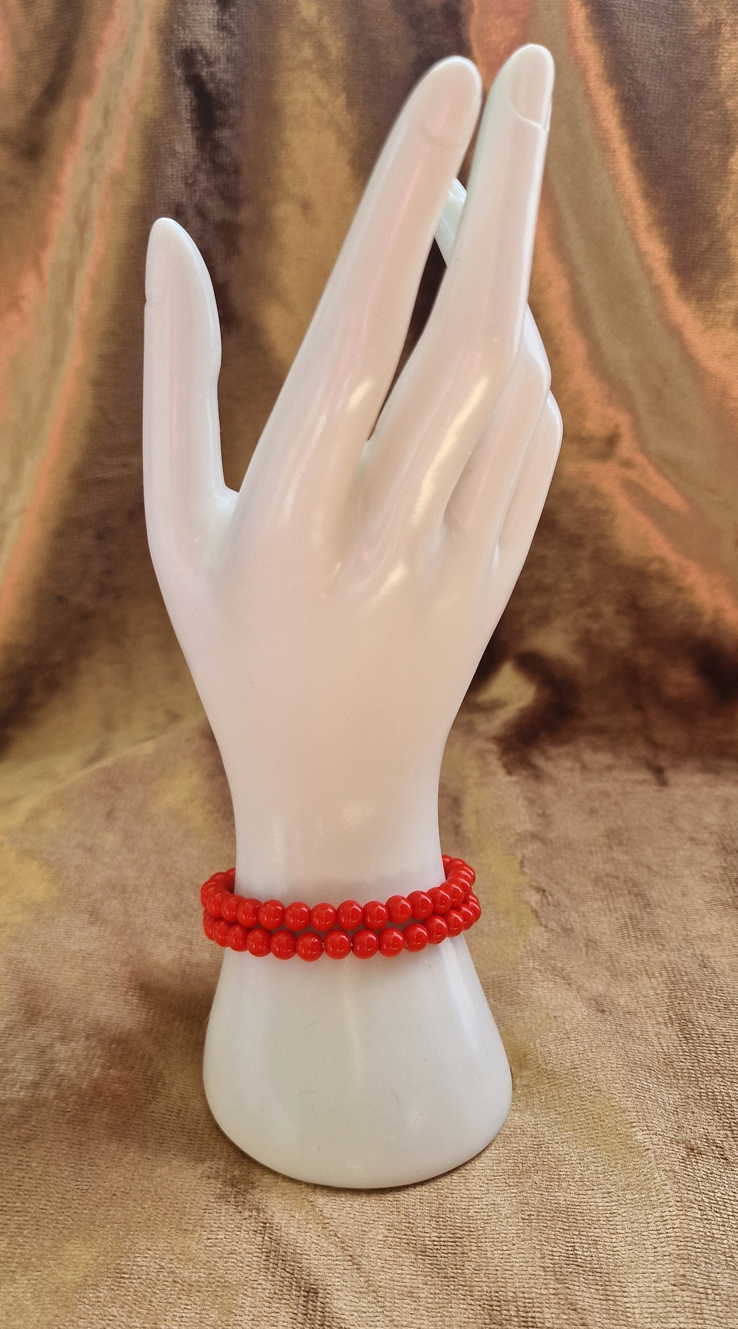 Adhira - Perlenarmband - ROT