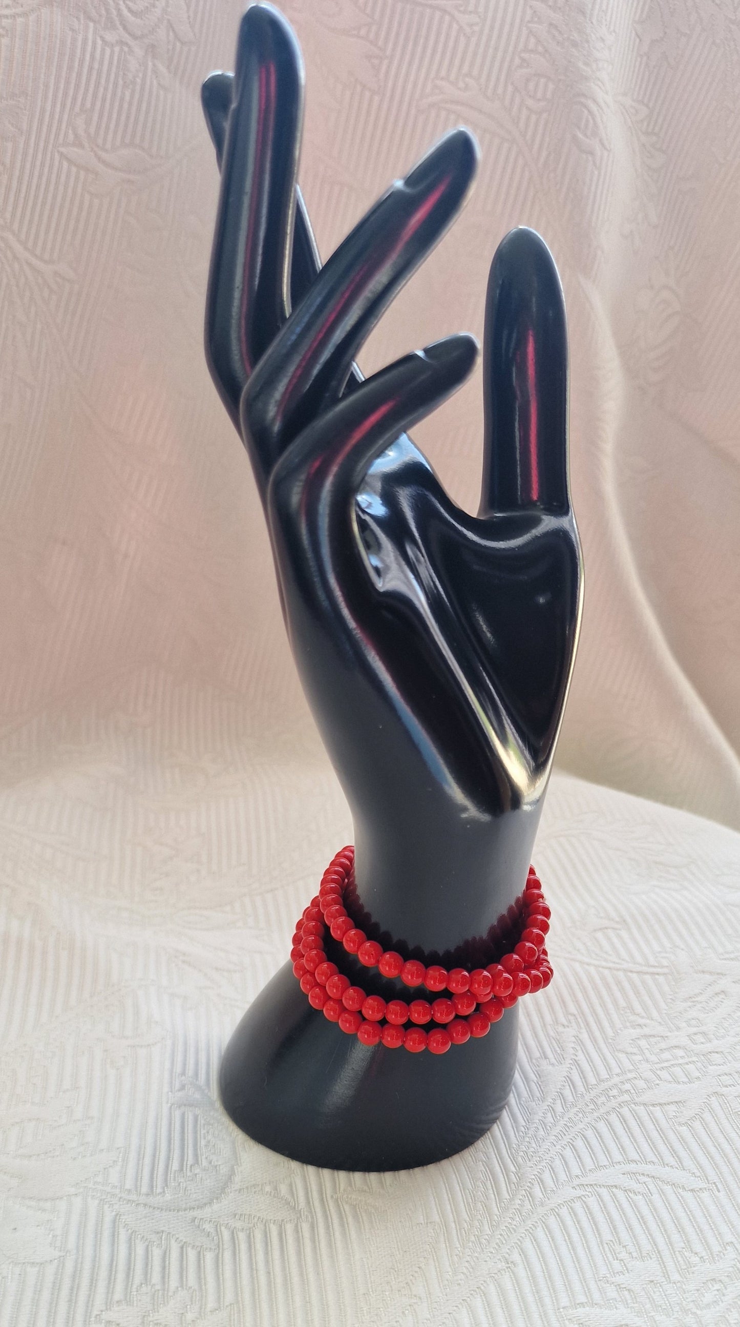 Adhira - Perlenarmband - ROT