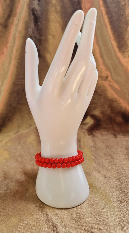 Adhira - Perlenarmband - ROT