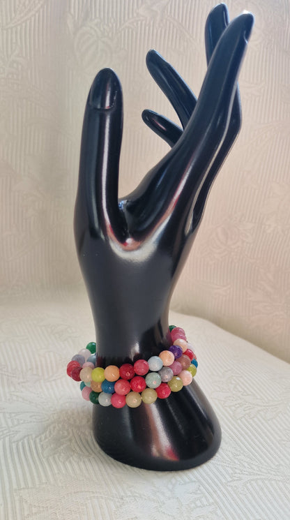 Chitra - Buntes Edelstein-Perlenarmband