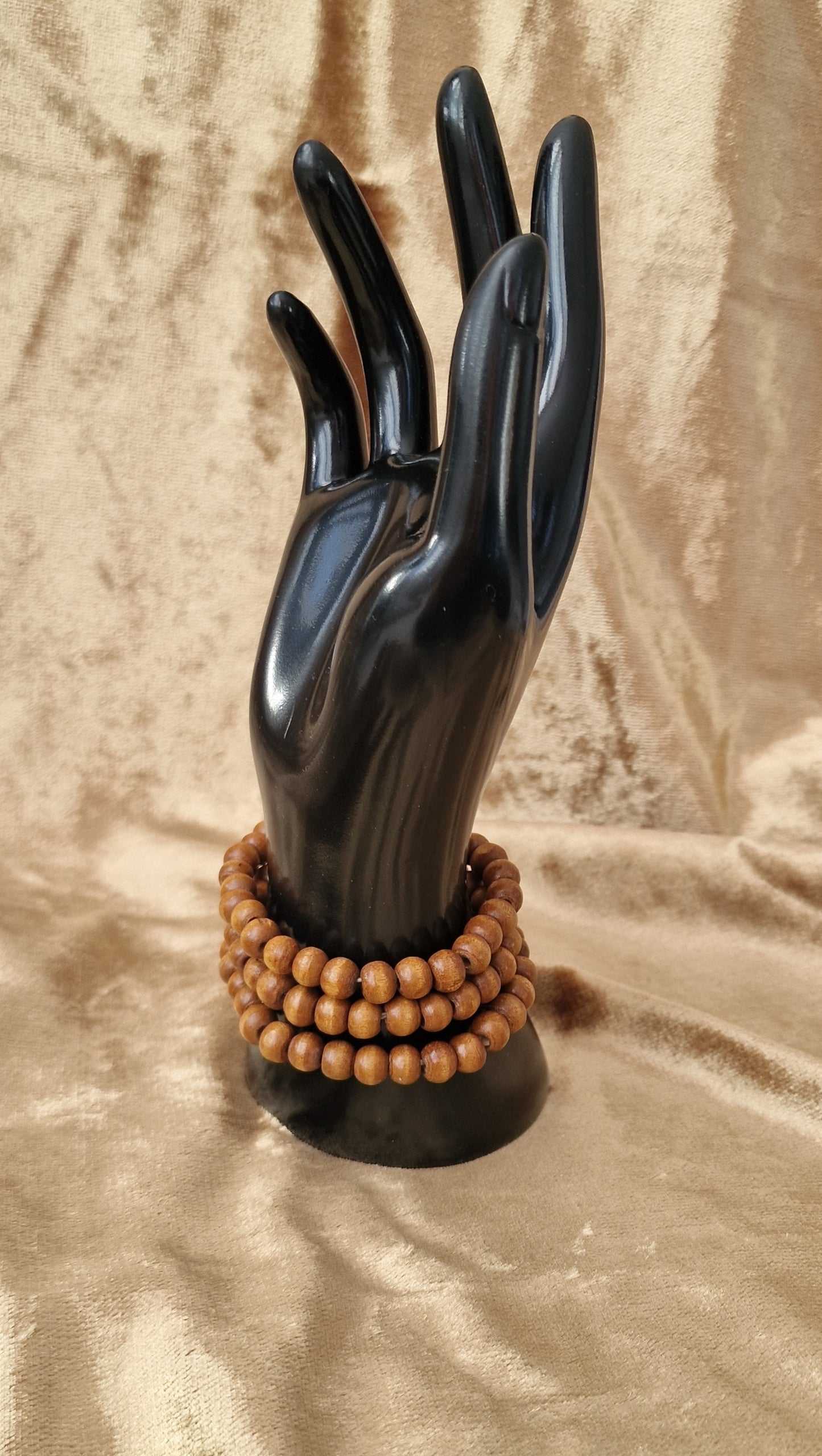 Alaka - Holz-Perlenarmband - hellbraun, natur