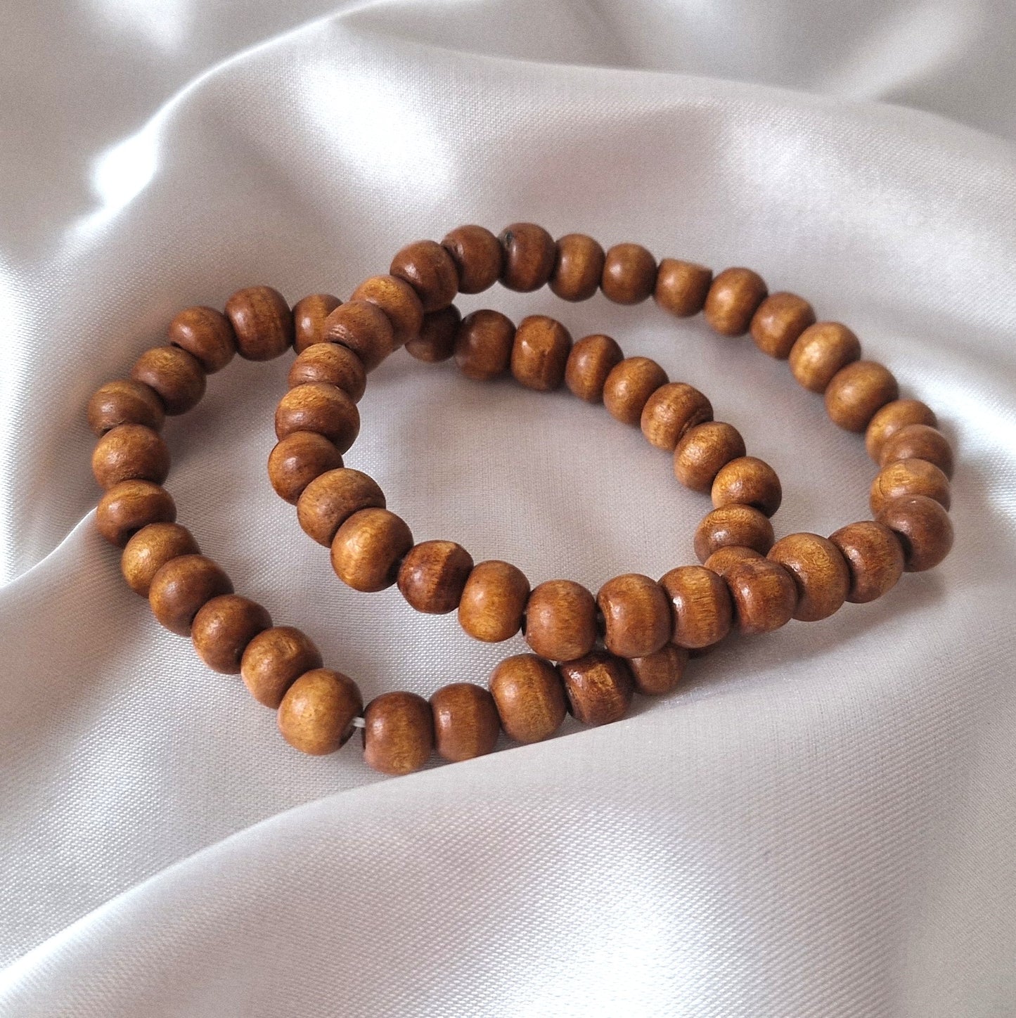 Alaka - Holz-Perlenarmband - hellbraun, natur